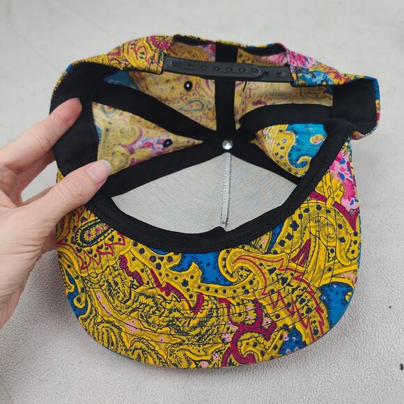 Supreme Paisley 5-Panel Baseball Cap Mens One Size Blue Gold Streetwear Logo Hat - Picture 4 of 6